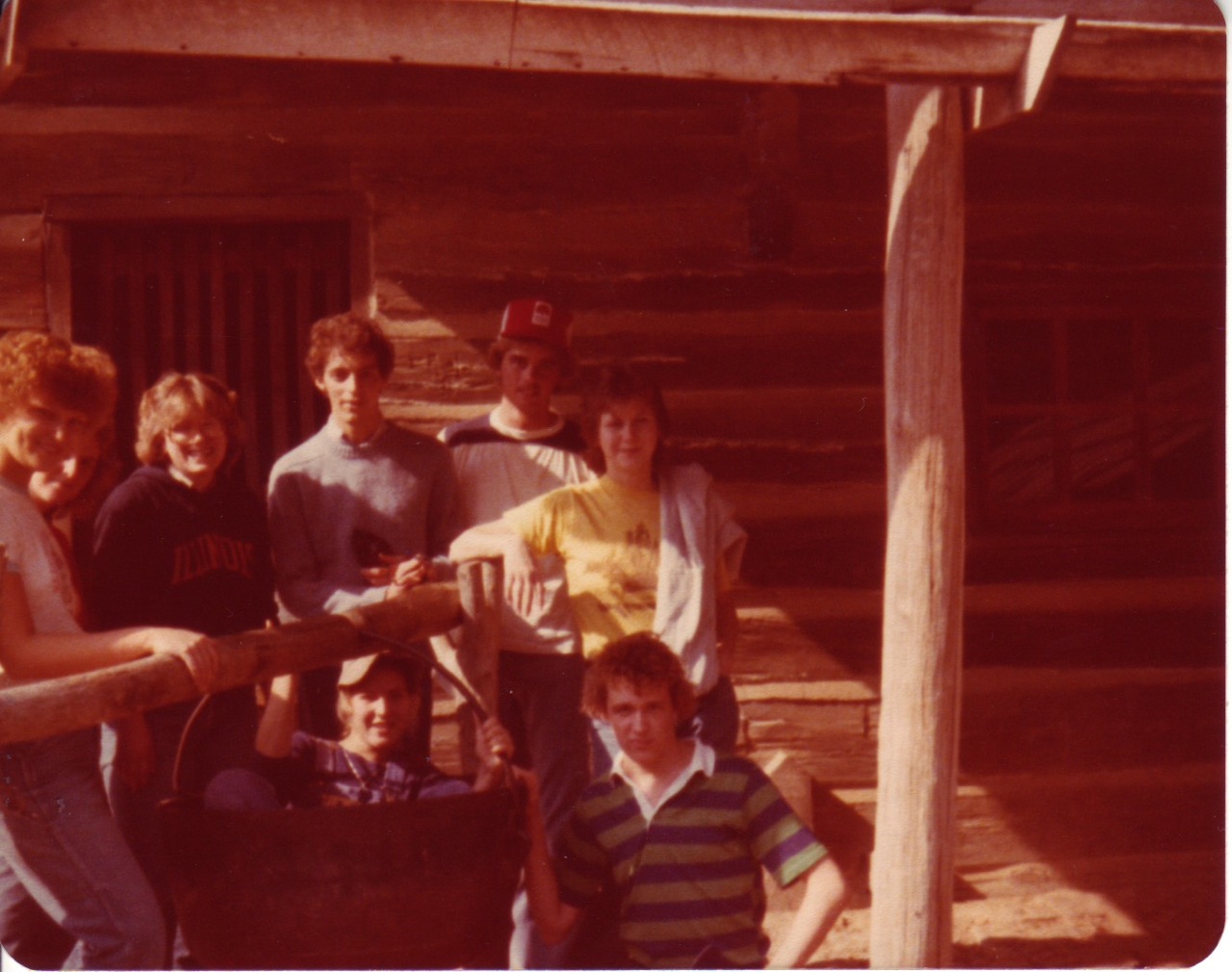 Boiling a classmate on our New Salem field trip