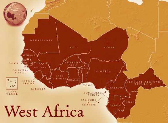 west africa map