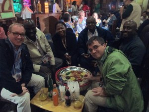 A break in the conference in Addis Ababa gave us time to inhale platters of Ethiopian food.